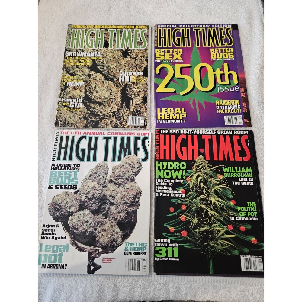 1996 JUNE HIGH TIMES MAGAZINE Lot Of 4. Growganza, 250th ISSUE, Cann Cup, Hydro